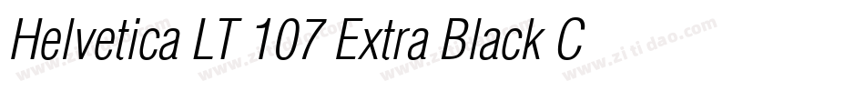 Helvetica LT 107 Extra Black Condensed Oblique字体转换